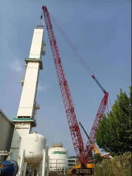 華東分公司普萊克斯(合肥)搬遷  項(xiàng)目冷箱吊裝就位